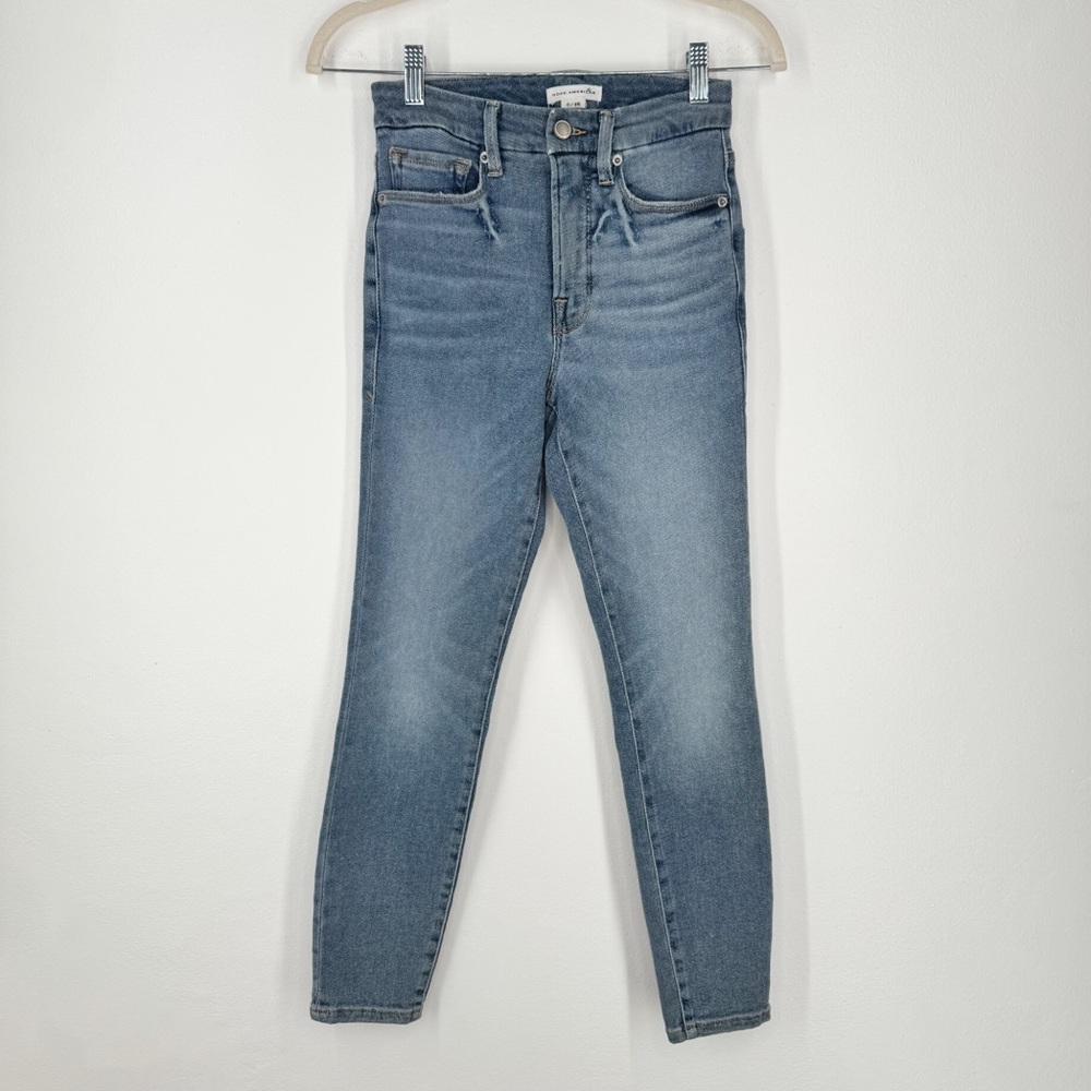 Good American Good Waist Crop in Indigo326 Women’s Size 0/25